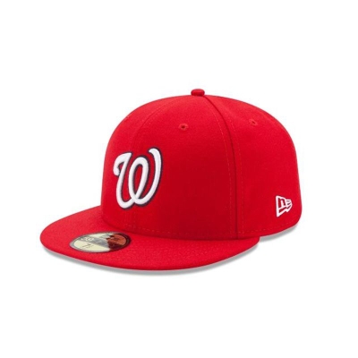 Washington Nationals Gorra | New Era MLB Authentic Collection 59fifty Fitted Cap Mexico - Rojos